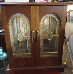Vintage Wood Jewelry Cabinet